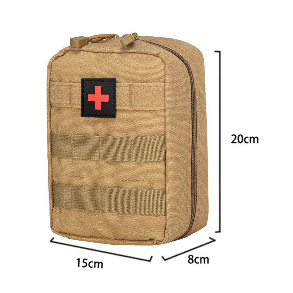 First Aid Kit Tactical Medical EDC Pouch – Outdoor Camping Survival Kit, 1000D Nylon Waist Pack