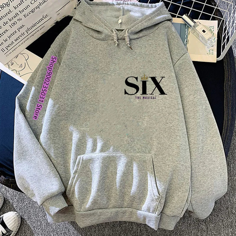 Six The Musical Letter Print Sweatshirt - 2023 Women's Pullover