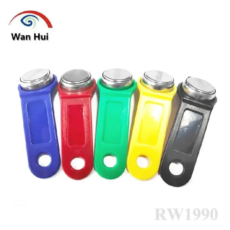 RW1990 RFID Key Tags – Rewritable iButton TM Touch Memory Cards for Dallas Access Control (5pcs)