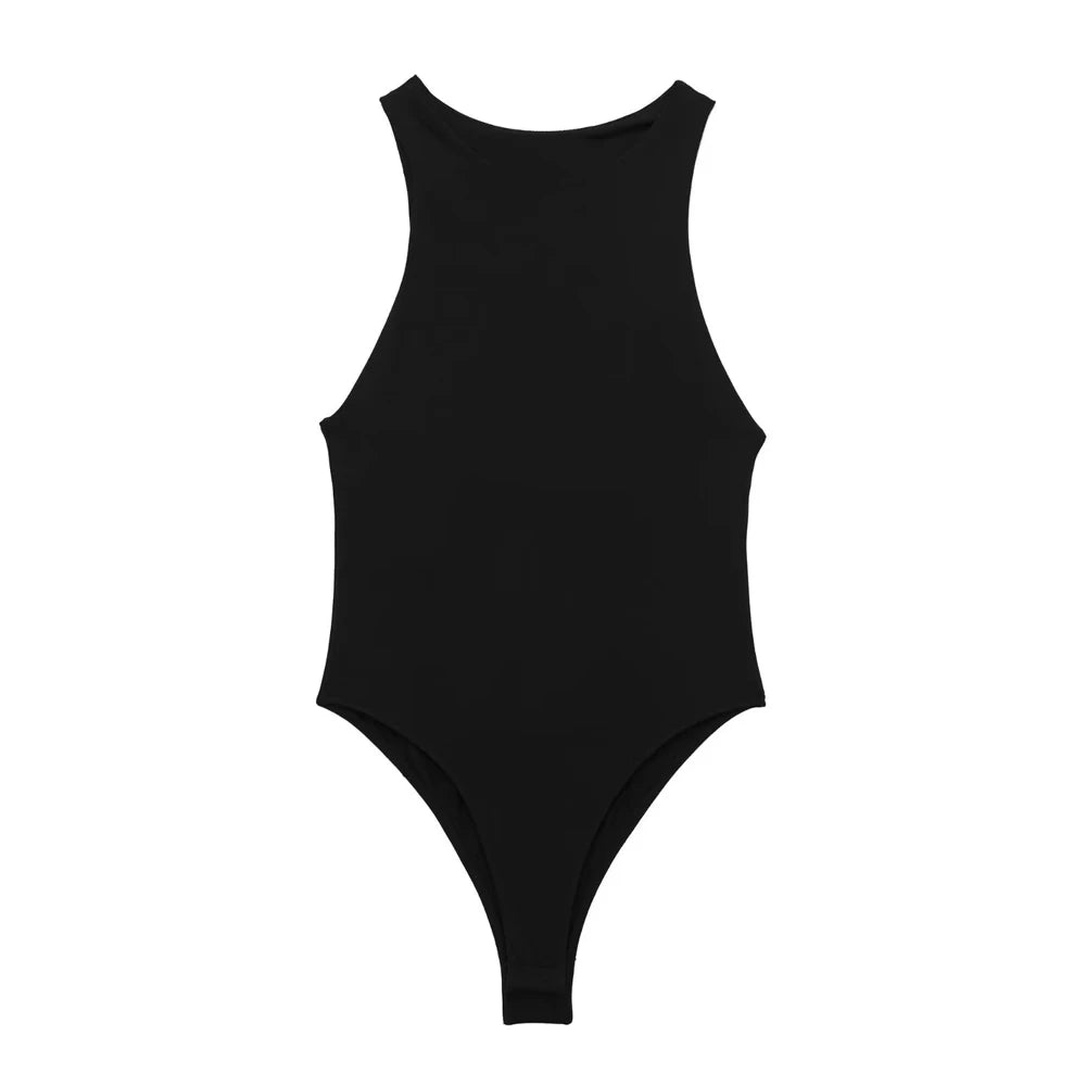 Halter Neck Bodysuit – Sleeveless & Slim Fit