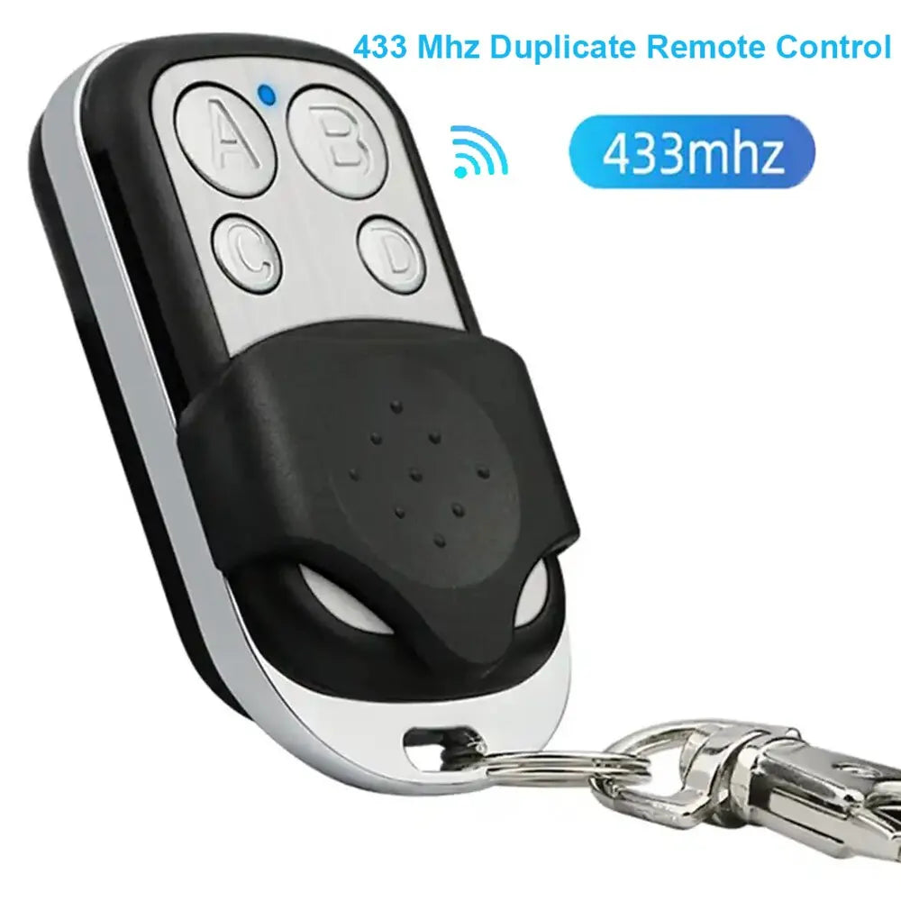 Metal Push Button Remote Control – 4-Button 433MHz Universal Garage Door Opener (ABCD/Lock/Unlock)