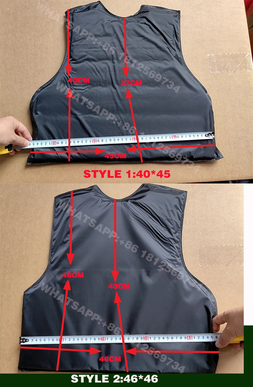 NIJ IIIA Soft Ballistic Armor Plate Tactical Vest Insert - 9mm & .44 PE Protection