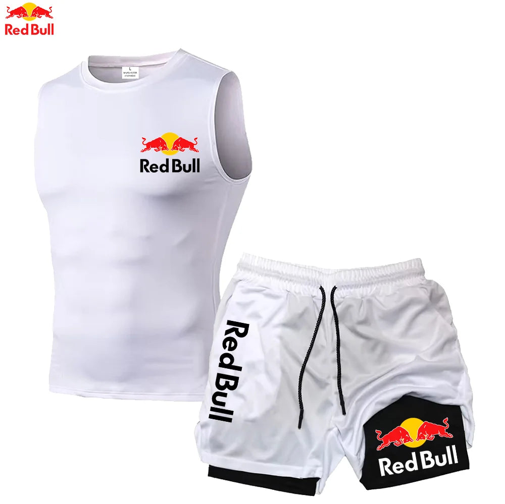 RedBull Men’s 2-in-1 Quick-Dry Gym Set — Tank Top & Shorts