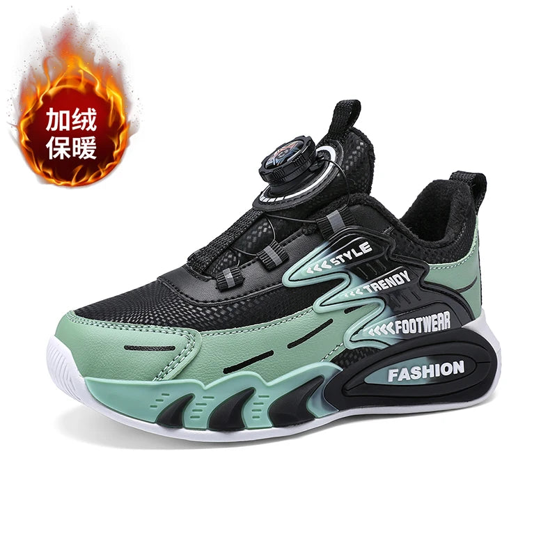 Winter Plush Boys’ Casual Sneakers