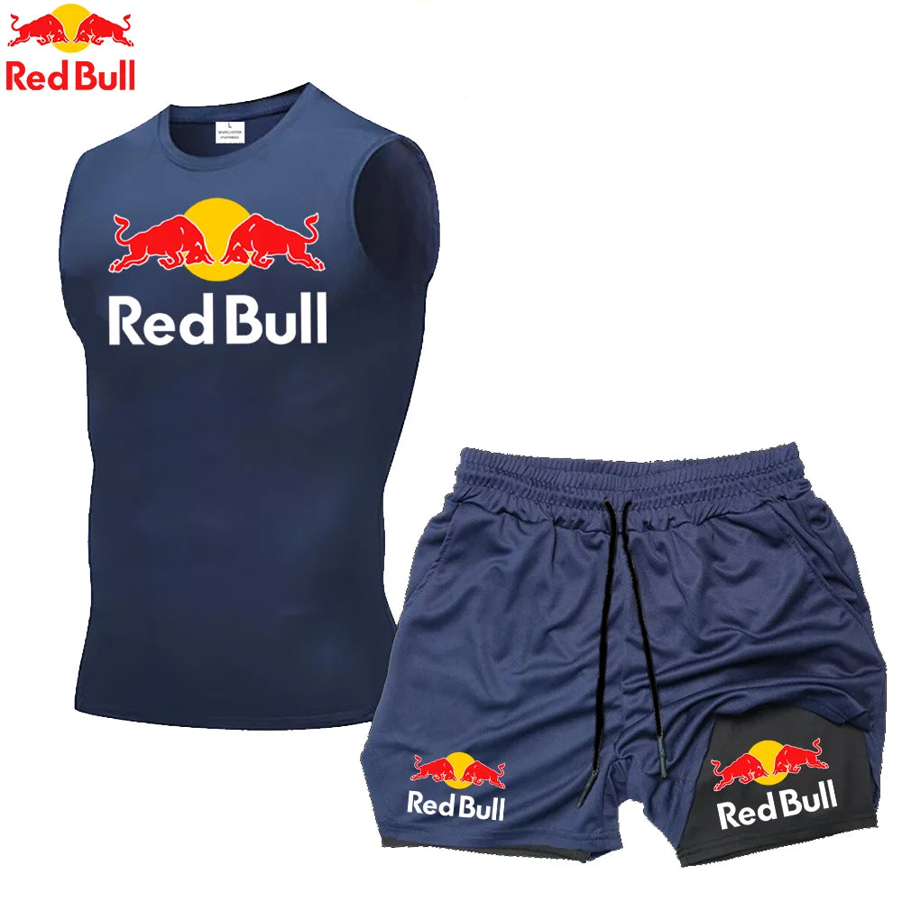 RedBull 2-in-1 Men’s Quick-Dry Gym Set — Shorts & Tank Top