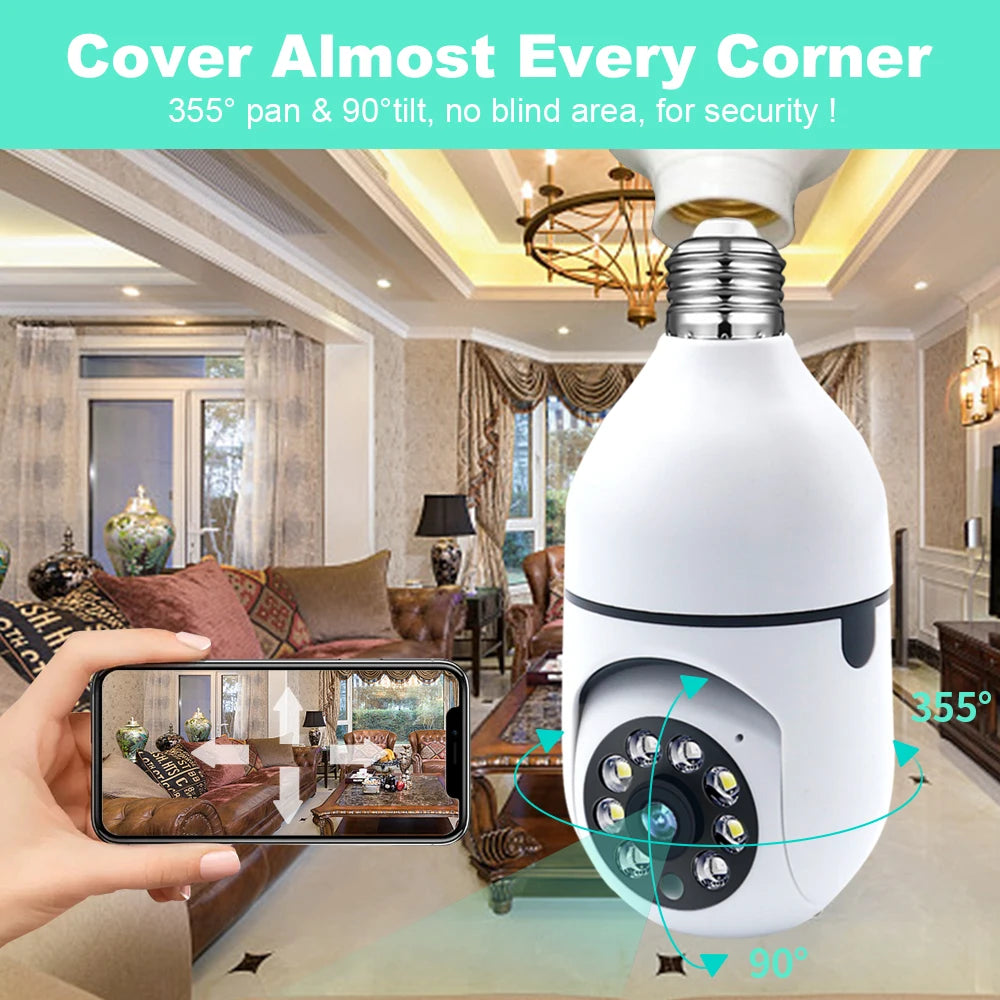 WiFi Surveillance Camera with 4X Digital Zoom, AI Human Detection, Full Color Night Vision, Wireless Indoor IP Camera for Smart Home CCTV
