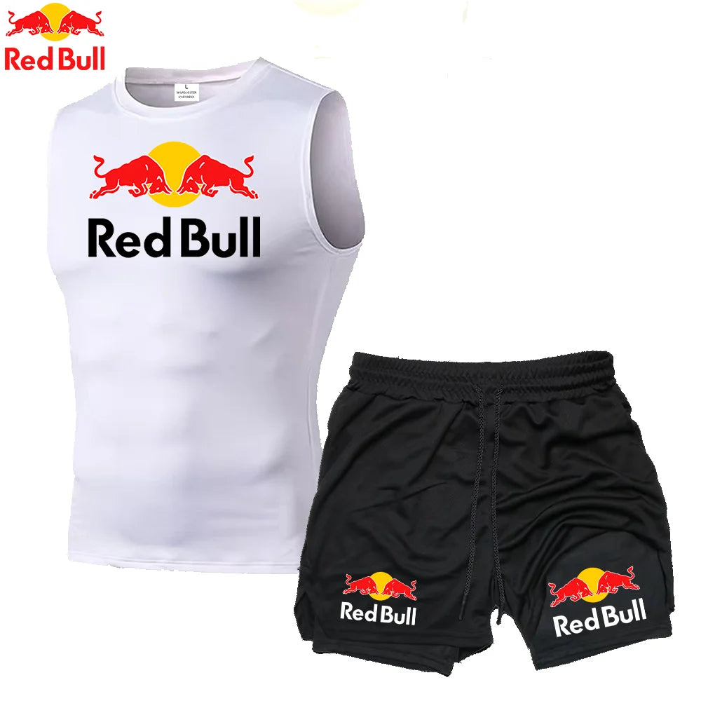 RedBull 2-in-1 Men’s Quick-Dry Gym Set — Shorts & Tank Top