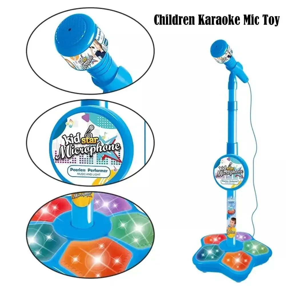 Kids Karaoke Microphone with Stand – Music Toy for Boys & Girls, Brain-Training Educational Toy, Perfect Birthday Gift