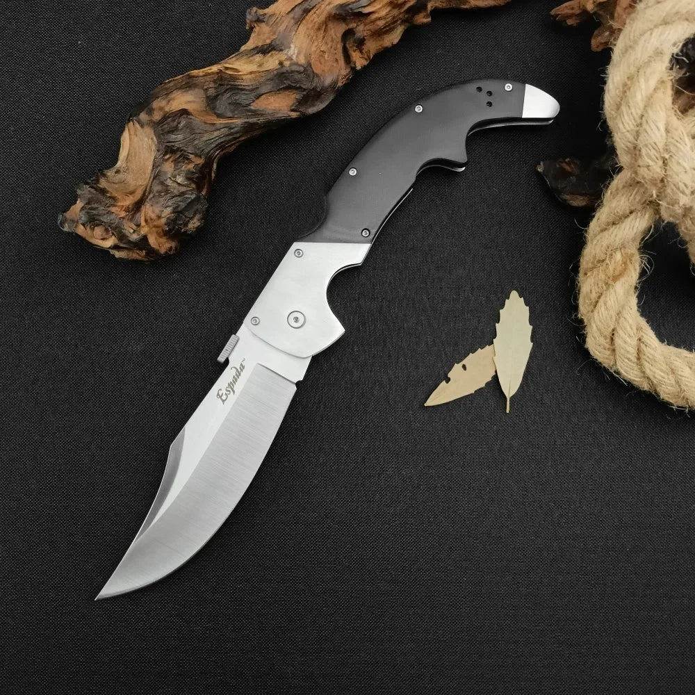 EdgeMaster CD 62NCX Multi-Purpose Folding Knife – 8Cr13Mov Blade with G10 Handle for Camping, BBQ & Kitchen Use