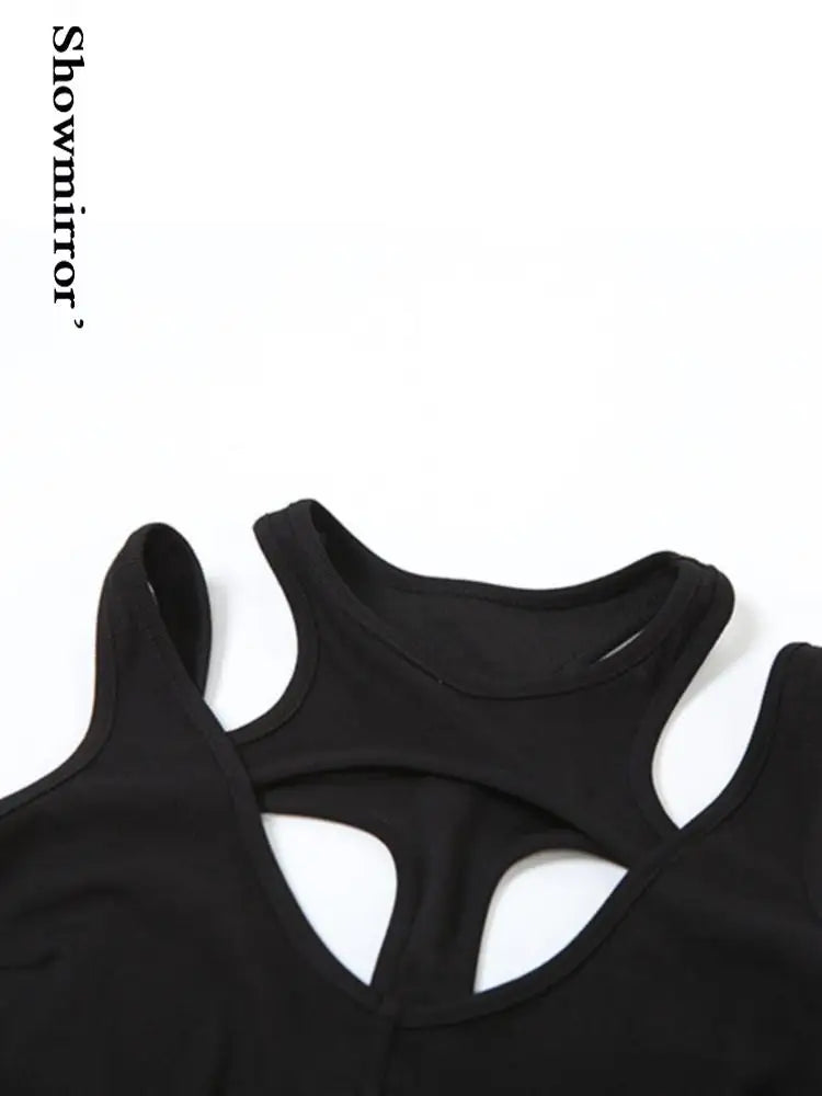 Gothic Y2K Sexy Hollow Out Patchwork Bodysuit Top