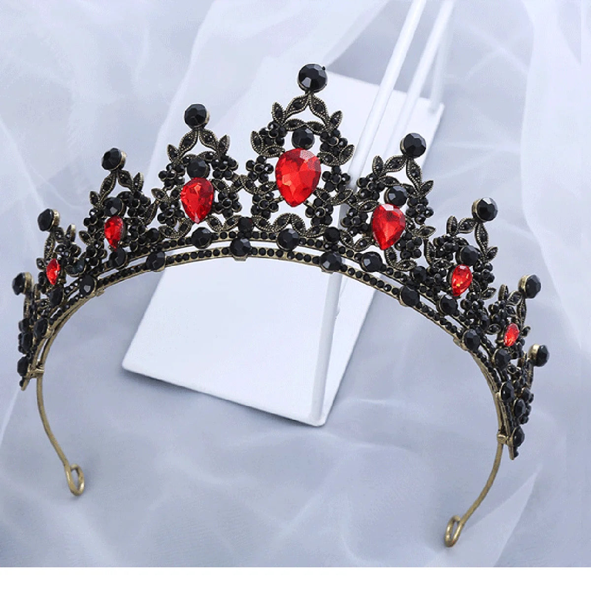 Crystal Bridal Tiara – Silver Wedding Crown Headpiece for Veil & Hair Accessories