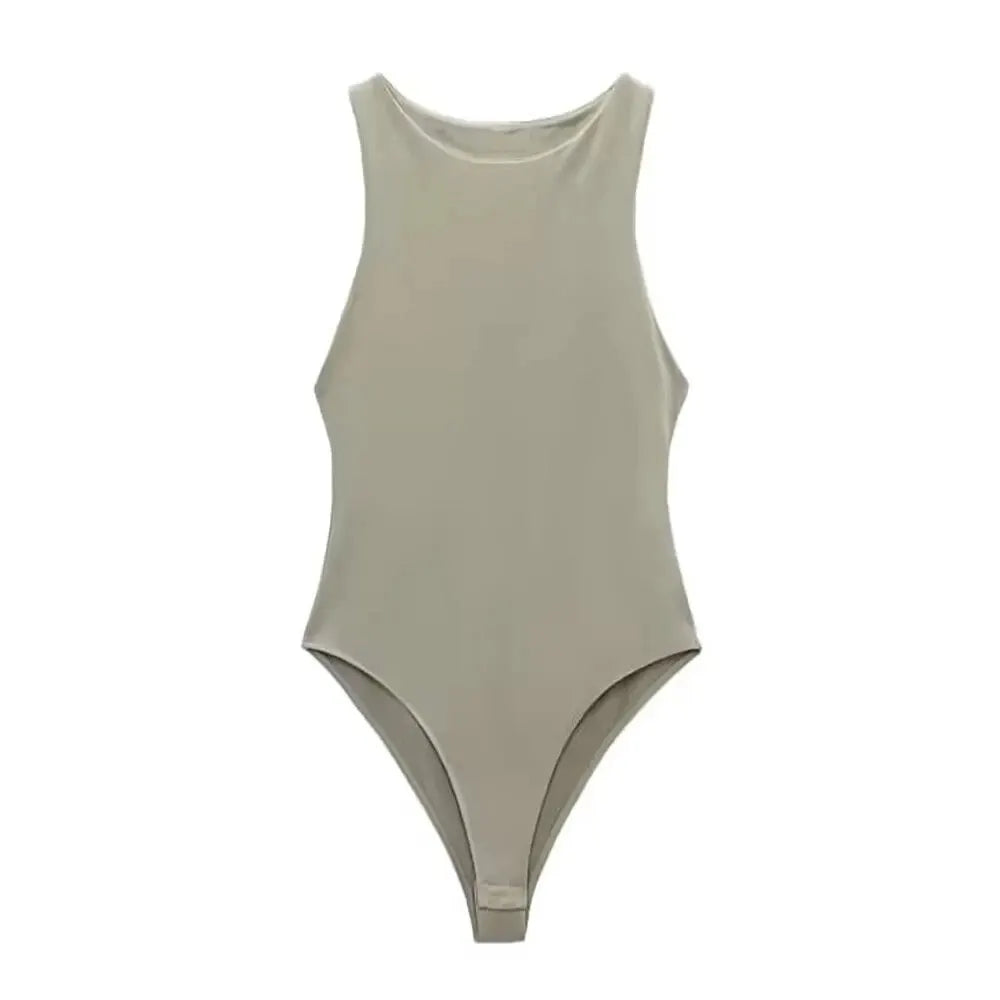 Halter Neck Bodysuit – Sleeveless & Slim Fit