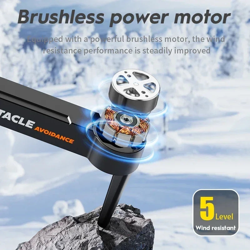 Drone 4K Wide HD Camera Obstacle Avoider Brushless Motor Height Fixed Remote Control Foldable Quadrotor E88S Rc