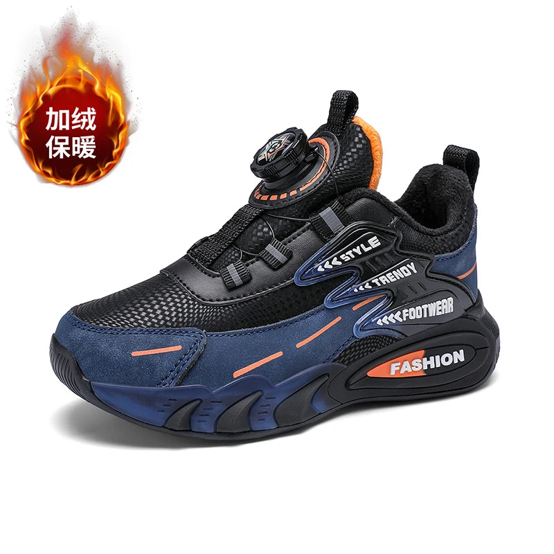 Winter Plush Boys’ Casual Sneakers