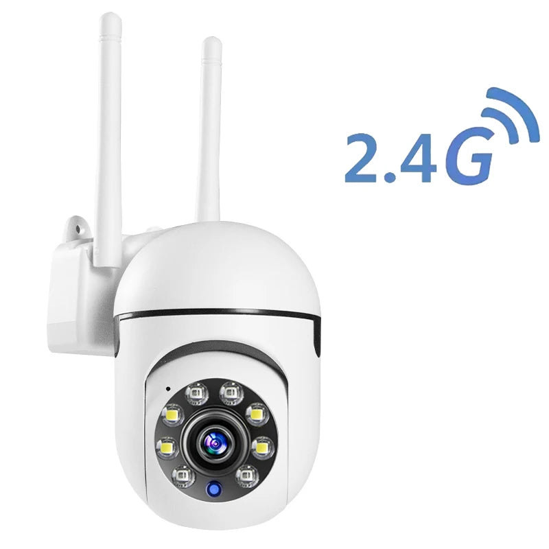 WiFi 2.4G 2K PTZ Security Camera with Two-Way Audio, Move-to-Follow, Outdoor Surveillance for Smart Homes