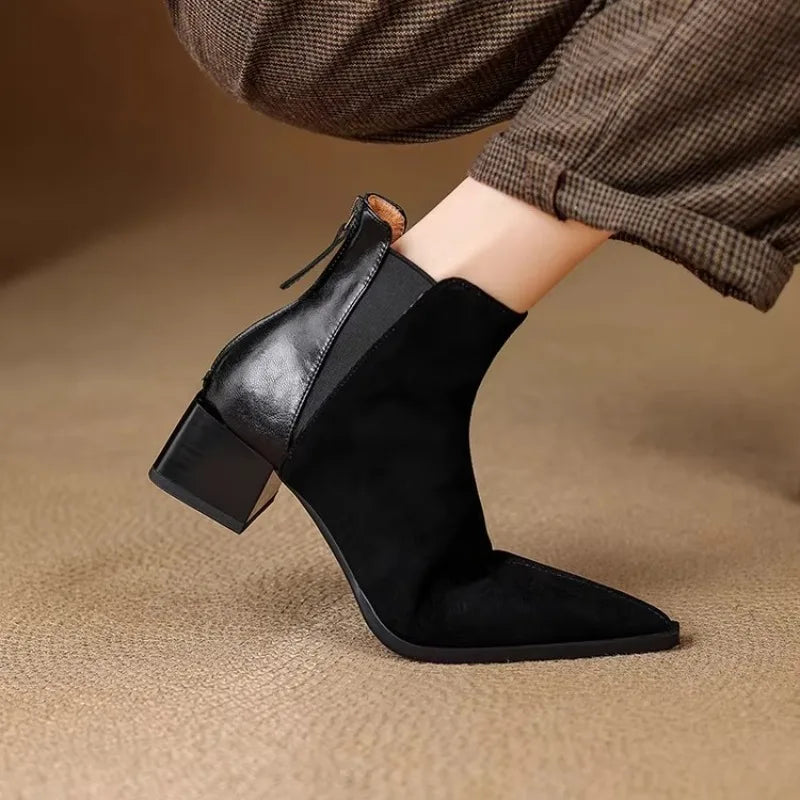"Elegant Winter Heel Ankle Boots