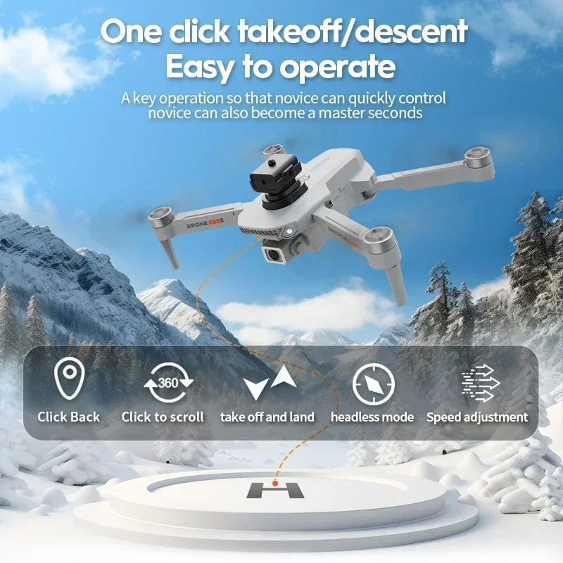 Drone 4K Wide HD Camera Obstacle Avoider Brushless Motor Height Fixed Remote Control Foldable Quadrotor E88S Rc