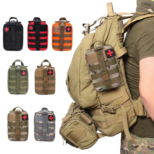 First Aid Kit Tactical Medical EDC Pouch – Outdoor Camping Survival Kit, 1000D Nylon Waist Pack