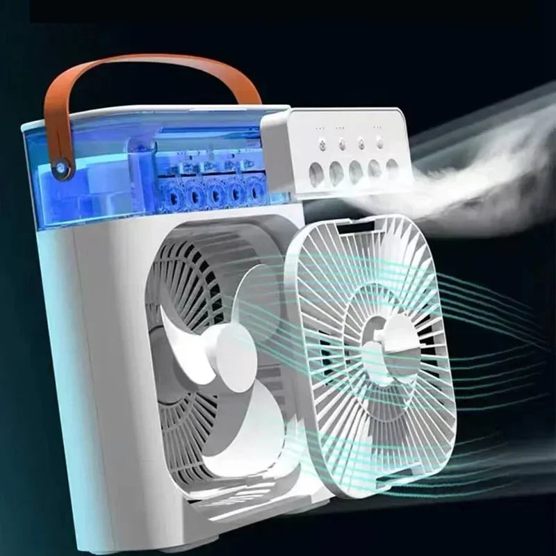 Portable 3-in-1 Air Cooler – Fan, Humidifier & Air Conditioner with LED Night Light