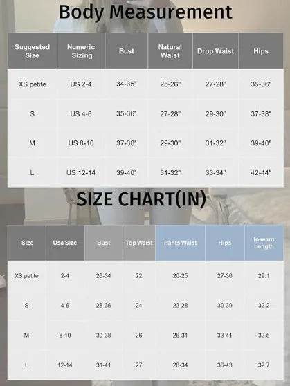 2024 Women’s 2-Piece Set - Round Neck Short Top & Low Waist Flare Pants