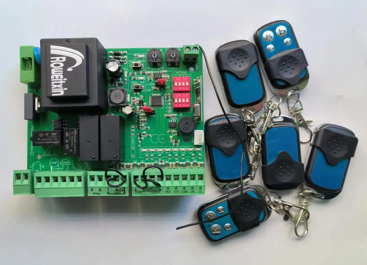 Universal Gate Motor Controller – 220V AC Circuit Board for Sliding Gate Opener (433.92MHz)