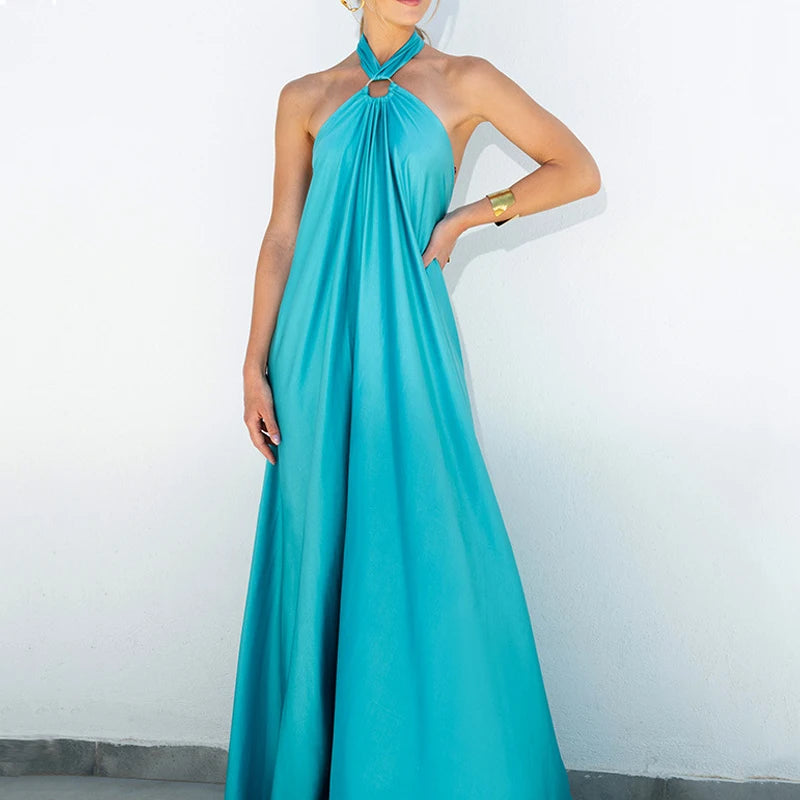 Women’s Backless A-Line Long Dress
