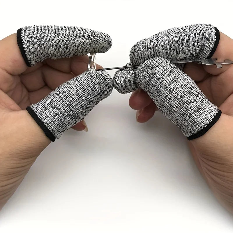 Level Protection Anti-Cutting Finger Gloves for Outdoor Work & Kitchen Safety 10 Pcs 5
