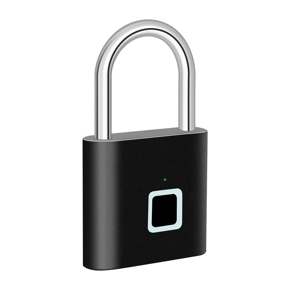 Keyless USB Charging Fingerprint Smart Padlock | Waterproof Anti-Theft | 0.2sec Unlock | Zinc Alloy Door Lock