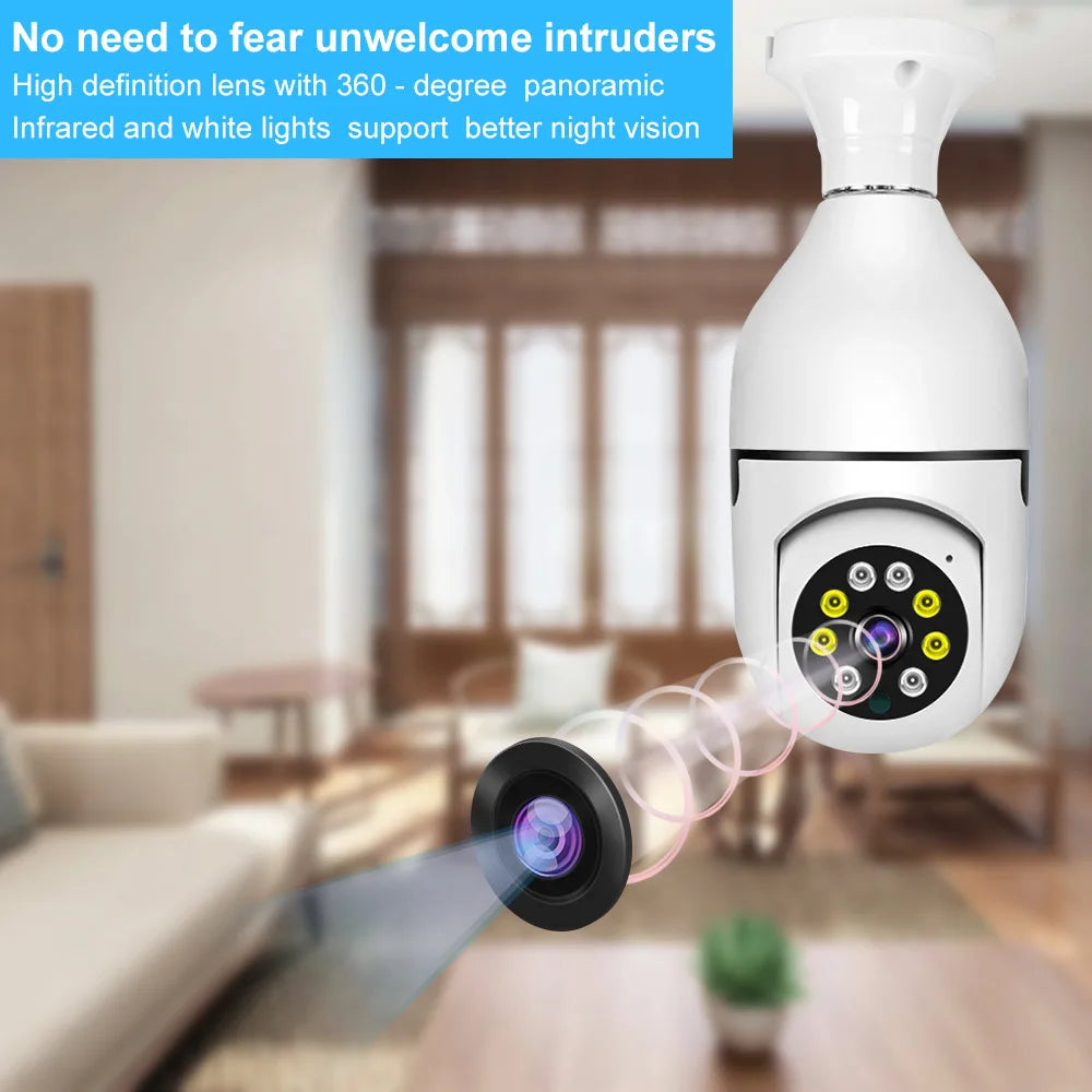 WiFi Surveillance Camera with 4X Digital Zoom, AI Human Detection, Full Color Night Vision, Wireless Indoor IP Camera for Smart Home CCTV