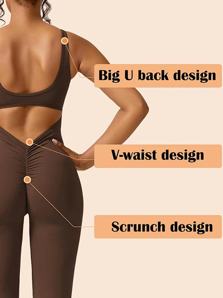 Women’s Backless Sports Jumpsuit