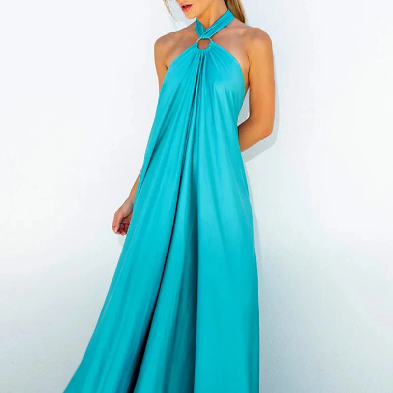 Women’s Backless A-Line Long Dress