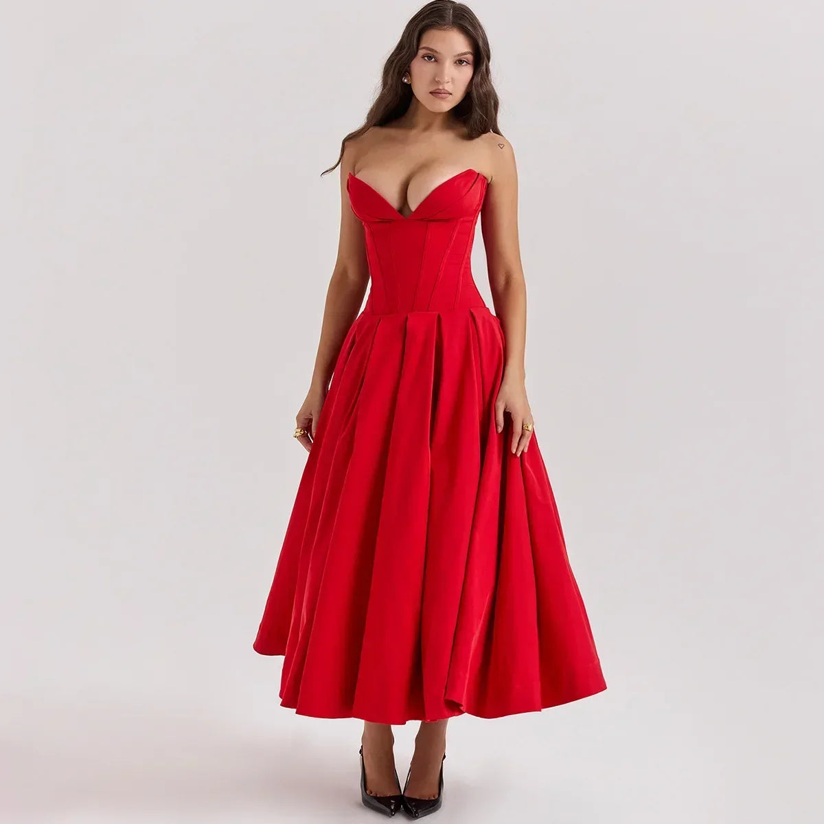 Women’s Strapless Fit & Flare Dress