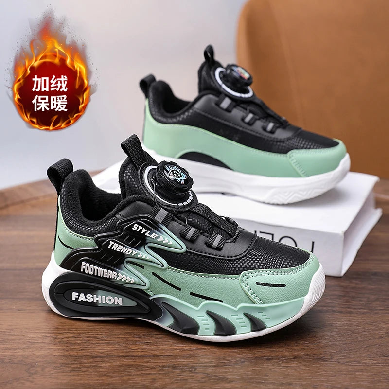 Winter Plush Boys’ Casual Sneakers