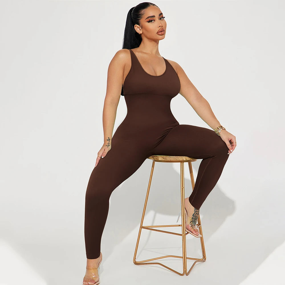 Sexy Backless Sleeveless Jumpsuit – Women's Summer Bodycon Romper for Casual & Streetwear Fashion