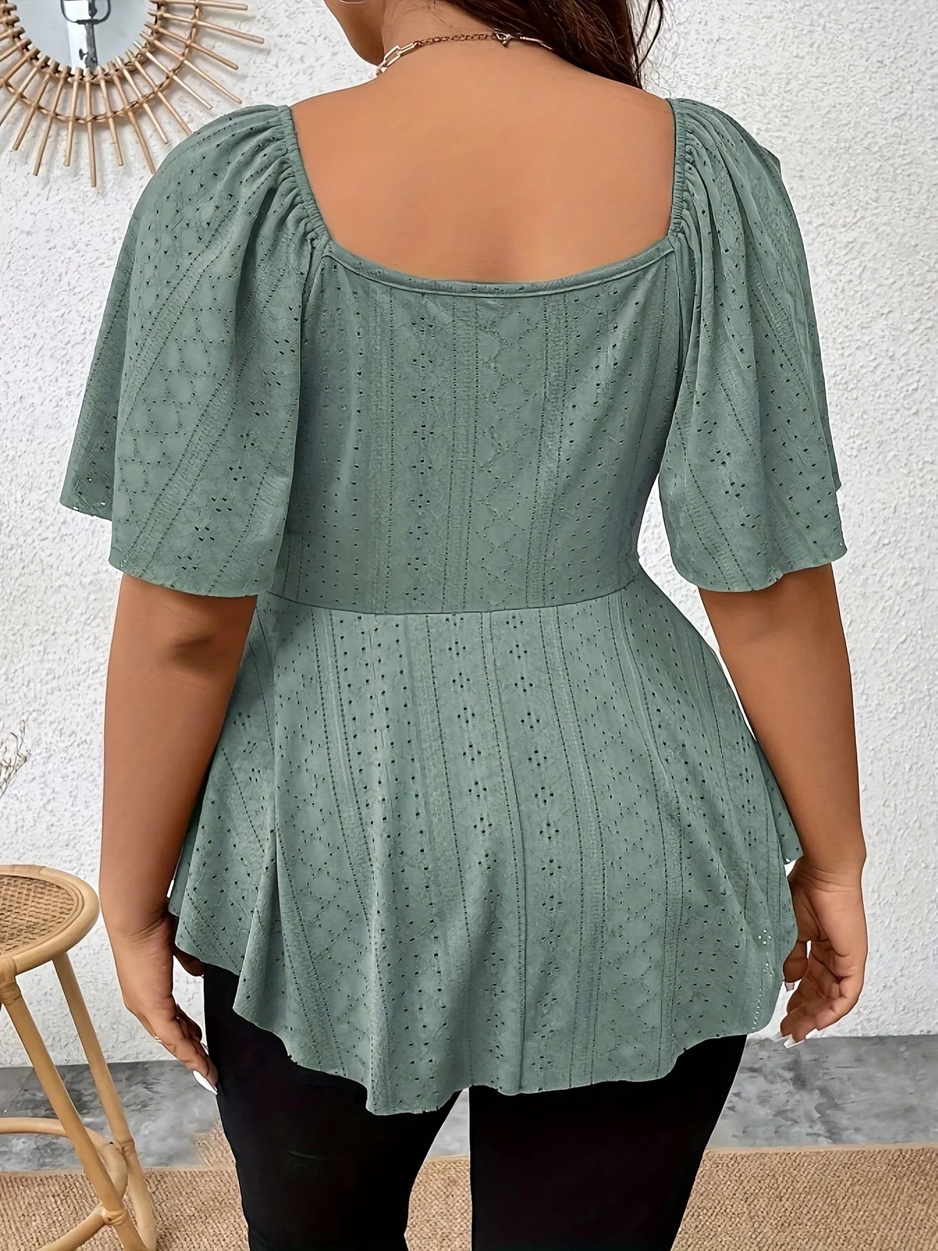 CurveEase V-Neck Blouse