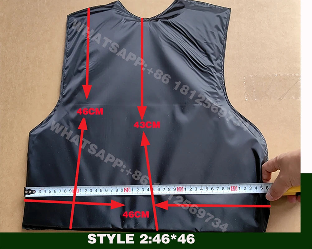 NIJ IIIA Soft Ballistic Armor Plate Tactical Vest Insert - 9mm & .44 PE Protection