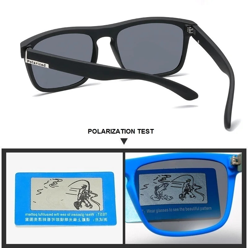 Retro Square Polarized Sunglasses for Men & Women – Luxury UV400 Driving & Fishing Eyewear