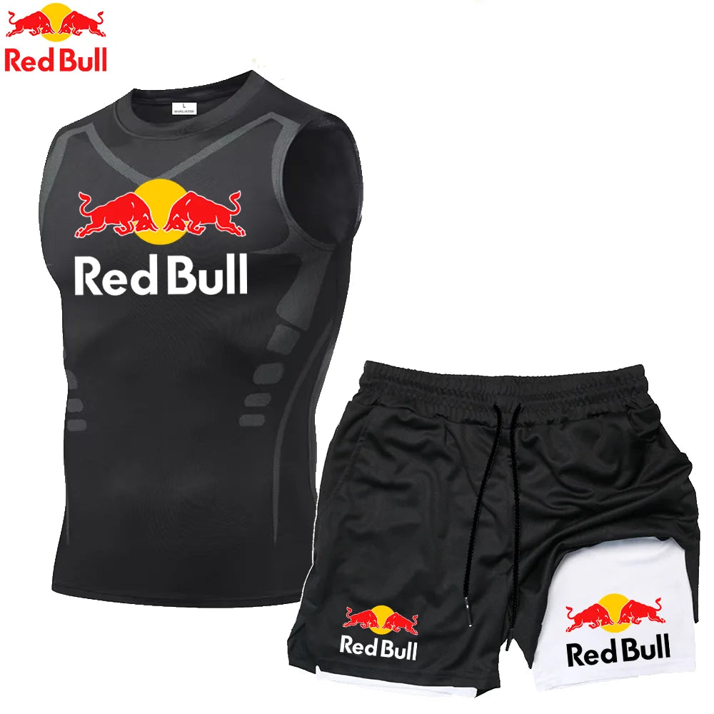 RedBull 2-in-1 Men’s Quick-Dry Gym Set — Shorts & Tank Top