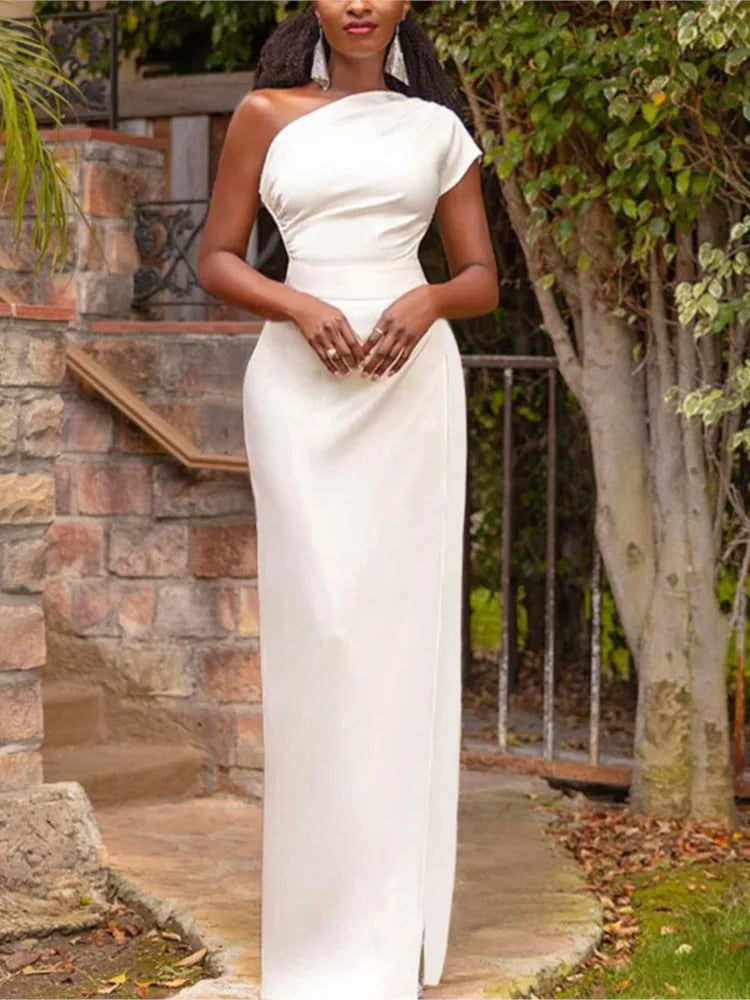 Women’s Off-Shoulder Slit Bodycon Dress