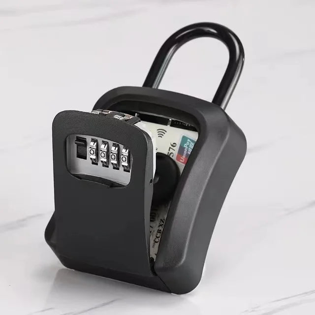 Wall Mounted Key Safe – 4-Digit Password Lock Box for Secure Storage of Up to 5 Keys