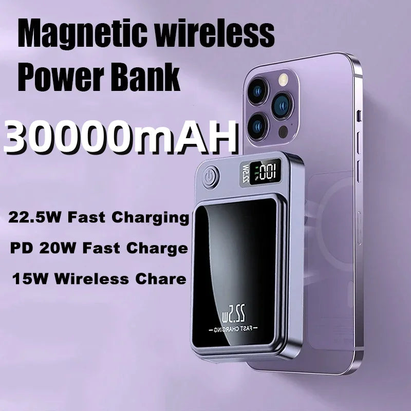 Power Bank – Wireless Magnetic 30,000mAh