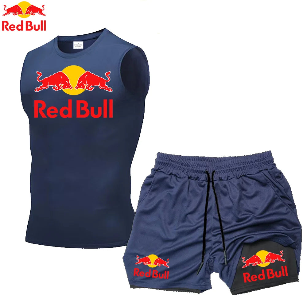 RedBull 2-in-1 Men’s Quick-Dry Gym Set — Shorts & Tank Top