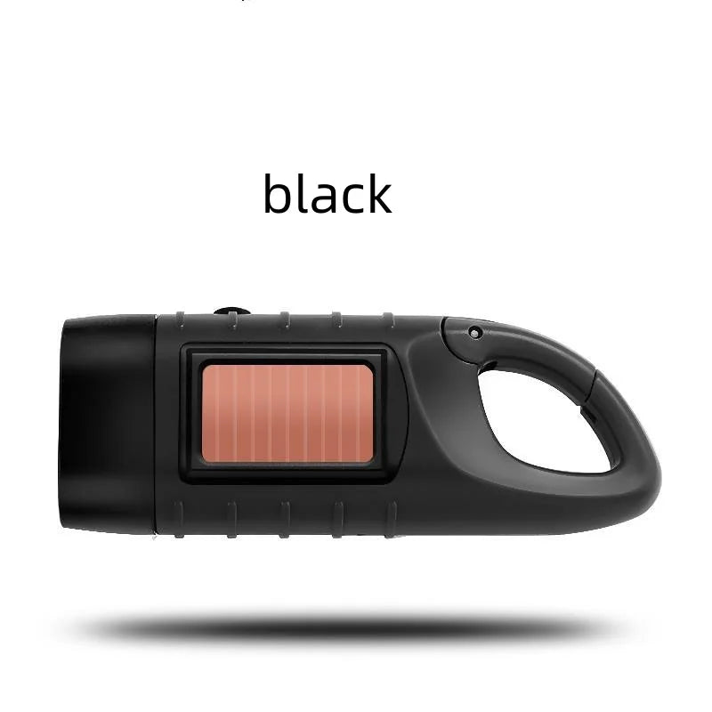 SolarCrank LED Flashlight – Hand Crank & Solar Powered Rechargeable Survival Torch for Outdoor Activities