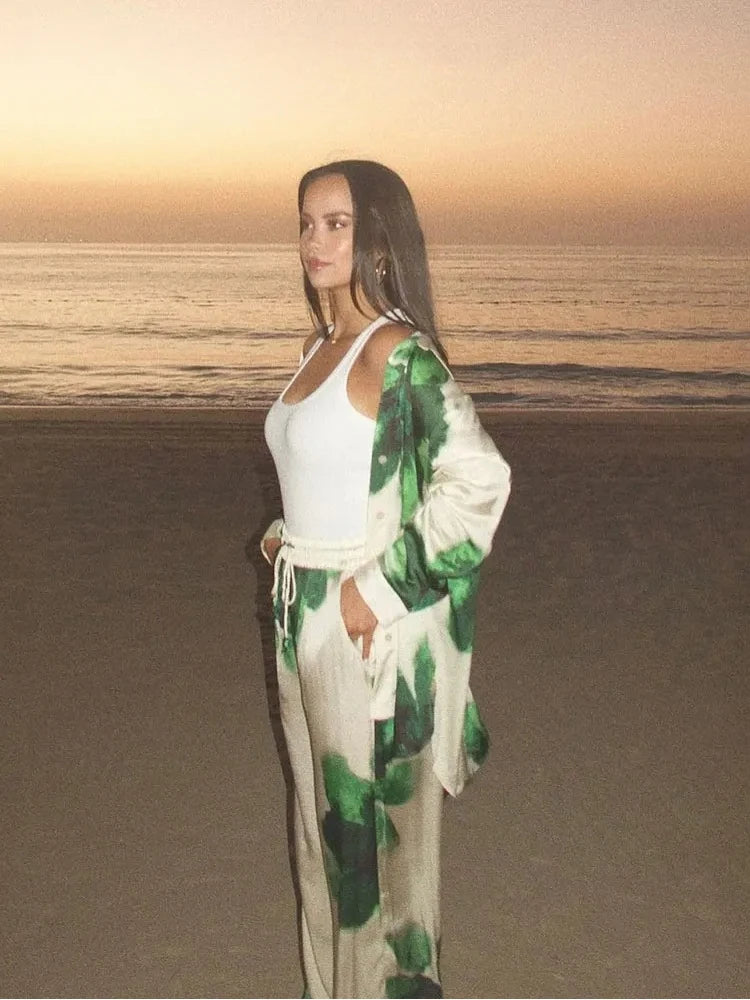 Women’s Vintage Satin Pantsuit