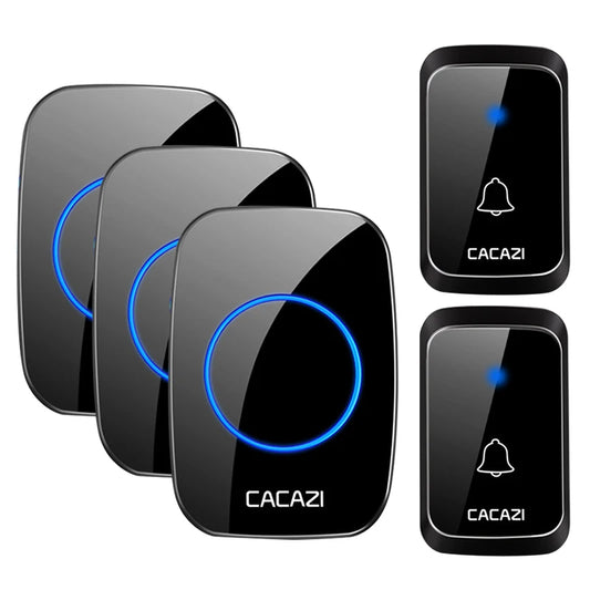CACAZI A06 Long-Range Wireless Doorbell – Waterproof, Battery Powered, 36 Chimes