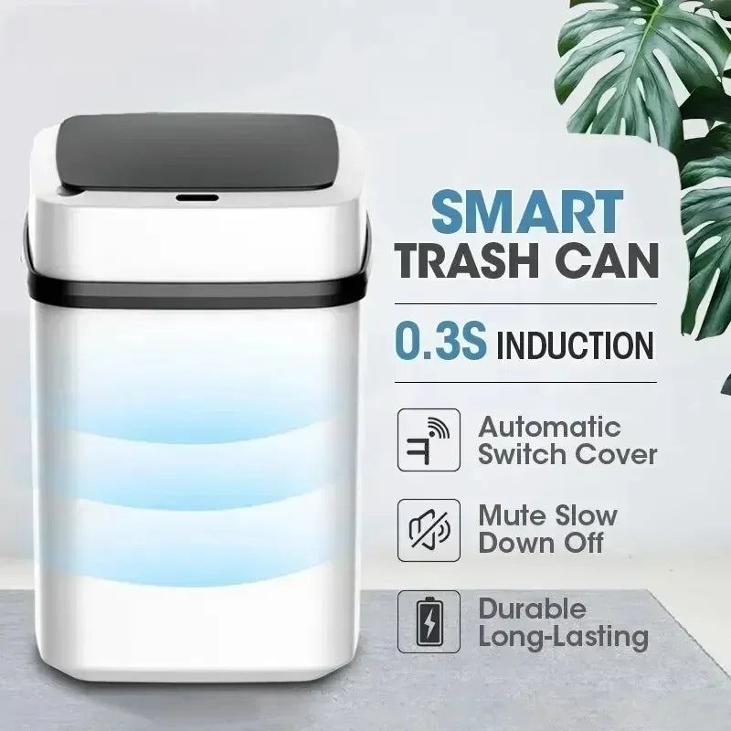 Smart Touch Kitchen & Bathroom Trash Bin 13L