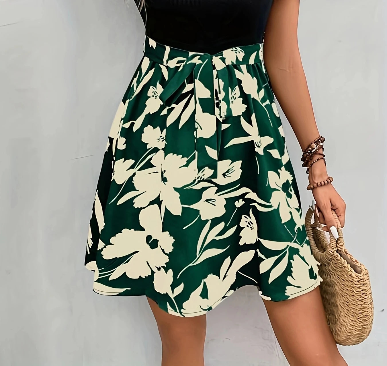 Women’s Printed Belt Skirt
