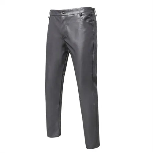 Men’s Slim PU Leather Pants