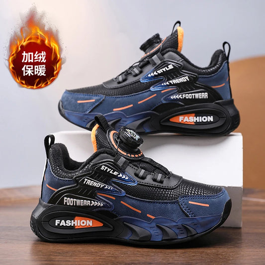 Winter Plush Boys’ Casual Sneakers