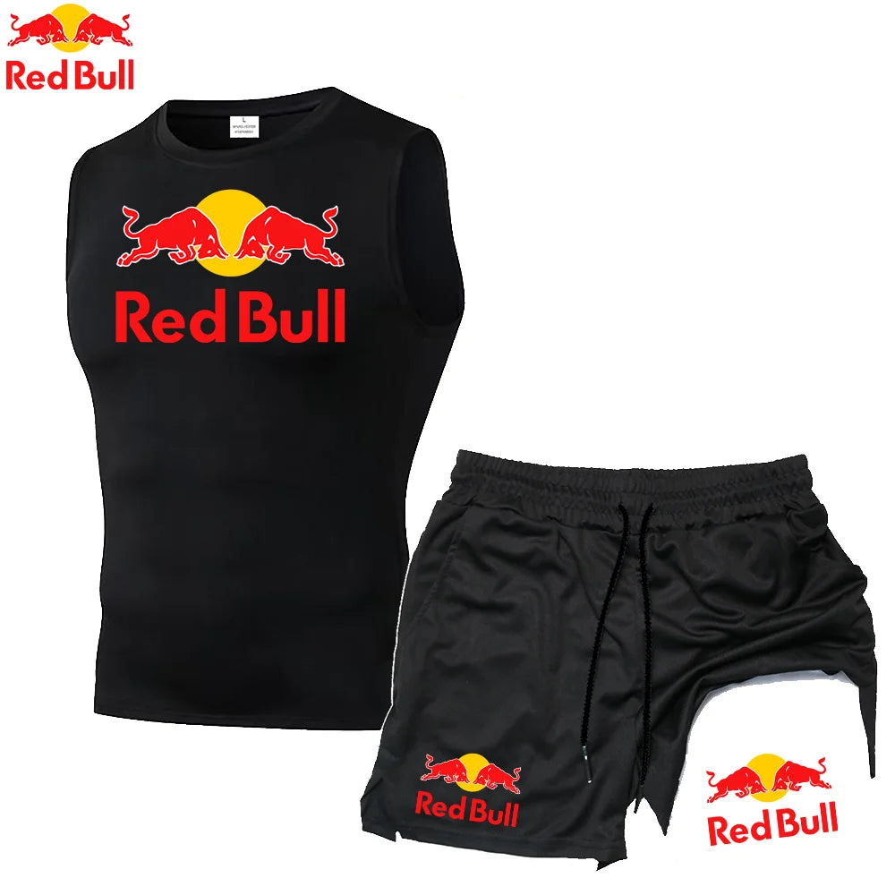 RedBull 2-in-1 Men’s Quick-Dry Gym Set — Shorts & Tank Top